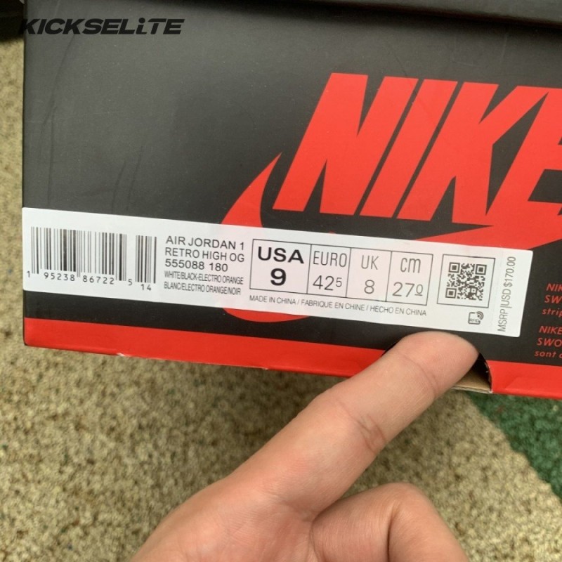 Air Jordan 1 Retro High OG 'Electro Orange' Unisex