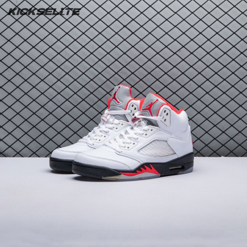 Jordan 5 Retro Fire Red Silver Tongue (2020) DA1911-102 Men's