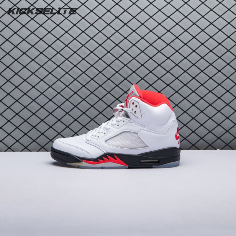 Jordan 5 Retro Fire Red Silver Tongue (2020) DA1911-102 Men's