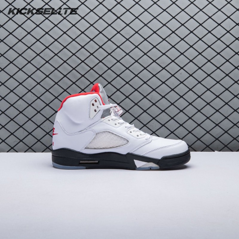 Jordan 5 Retro Fire Red Silver Tongue (2020) DA1911-102 Men's
