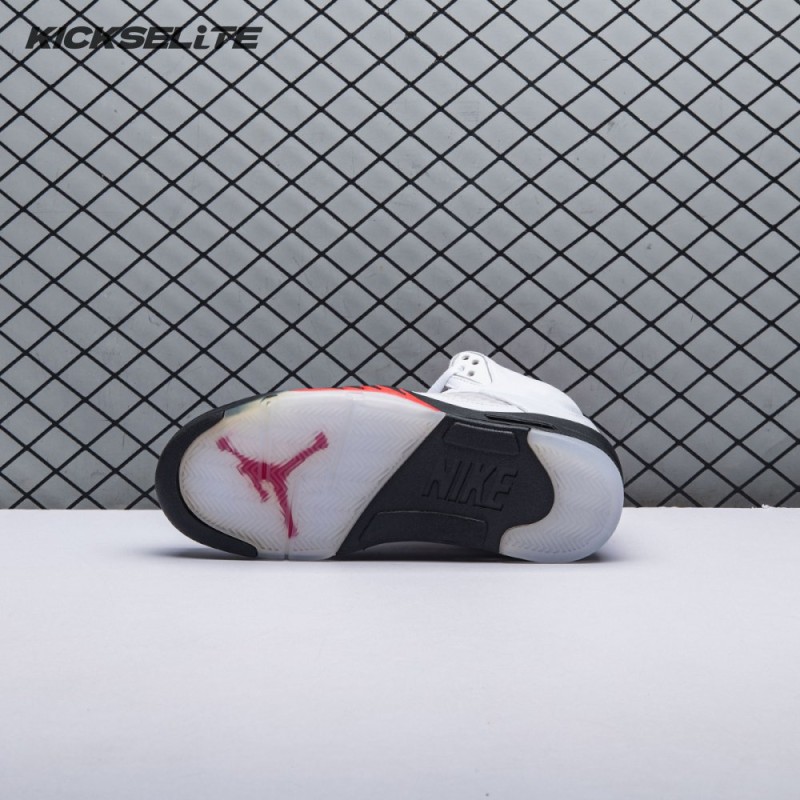 Jordan 5 Retro Fire Red Silver Tongue (2020) DA1911-102 Men's