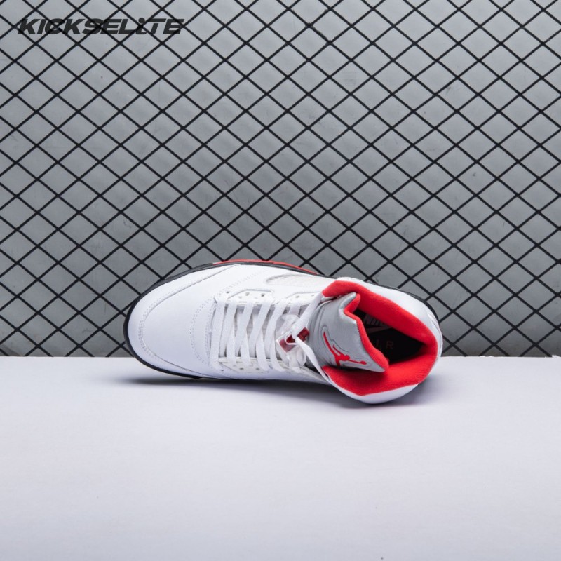 Jordan 5 Retro Fire Red Silver Tongue (2020) DA1911-102 Men's