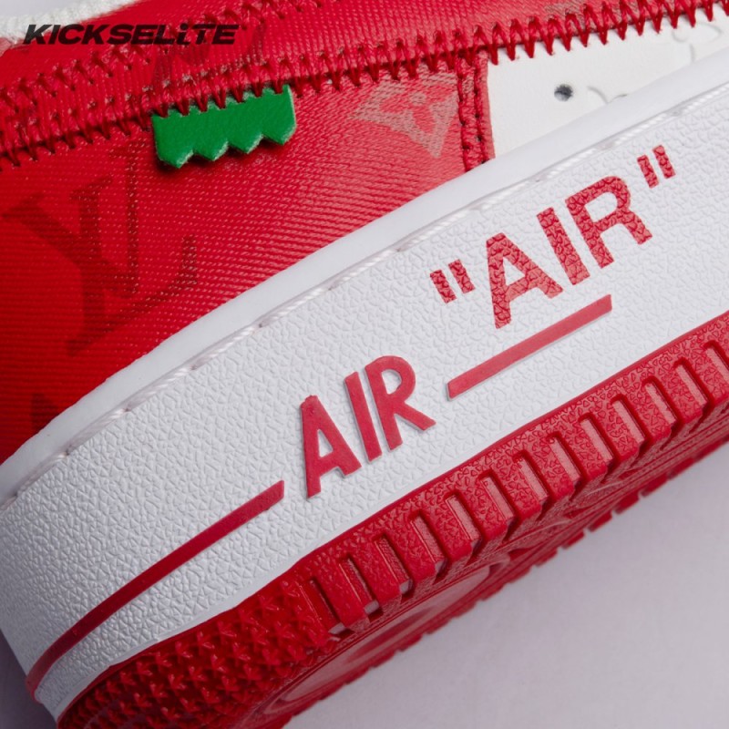 Nike Air Force 1 Low By Virgil Abloh White Red Men's