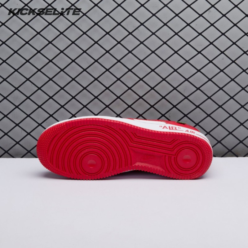Nike Air Force 1 Low By Virgil Abloh White Red Men's