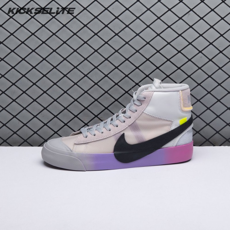 Nike Blazer Mid Off-White Wolf Grey Serena Queen AA3832-002 Unisex