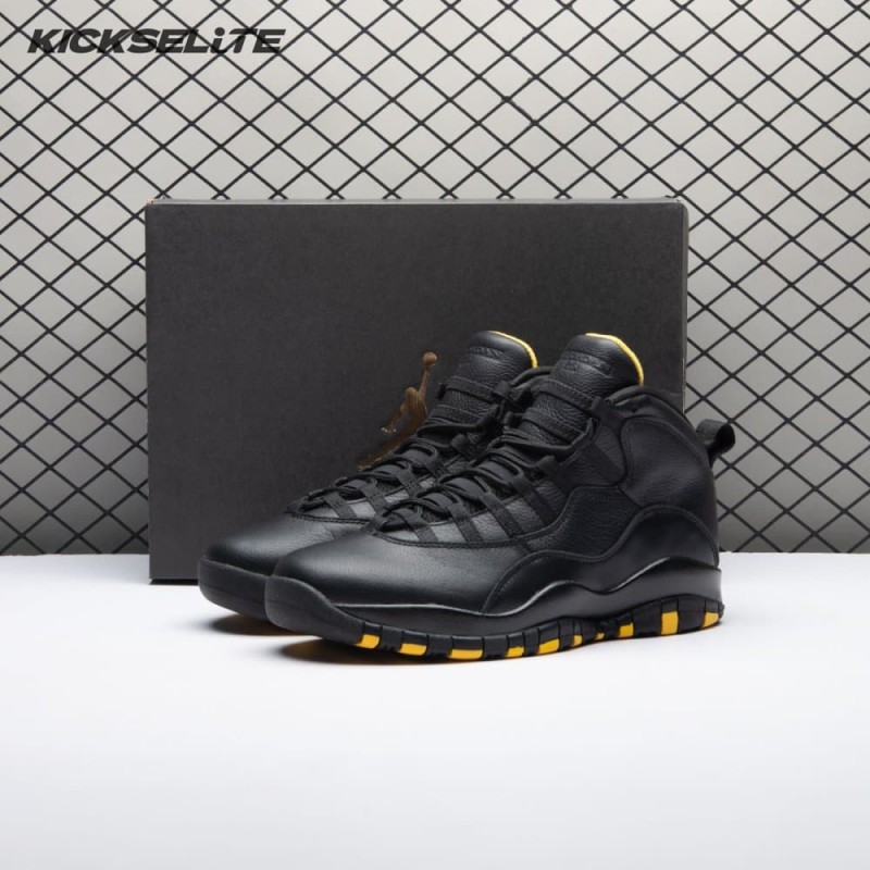Air Jordan 10 Black Yellow HJ6779-001 Men's