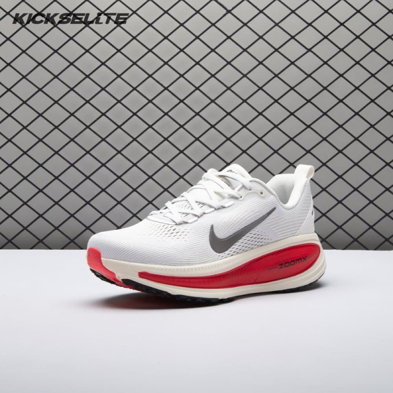 Nike Vomero 18 Platinum Tint Siren Red Light Smoke Grey Metallic Pewter HM6803-001 Unisex Nike Vomero 18 Platinum Tint Siren Red Light Smoke Grey Metallic Pewter HM6803-001 Unisex