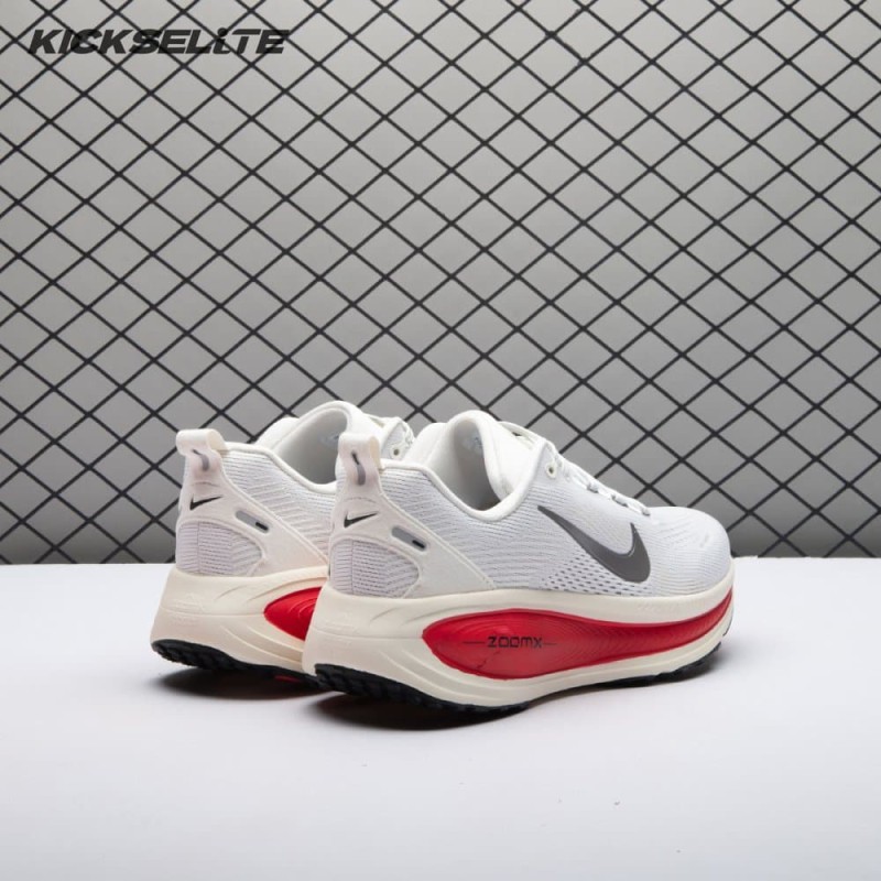 Nike Vomero 18 Platinum Tint Siren Red Light Smoke Grey Metallic Pewter HM6803-001 Unisex Nike Vomero 18 Platinum Tint Siren Red Light Smoke Grey Metallic Pewter HM6803-001 Unisex