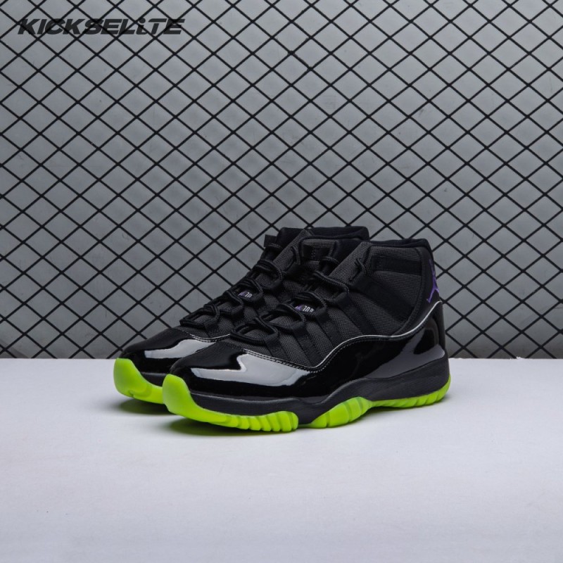 Air Jordan 11 GS Black Barely Volt Men's