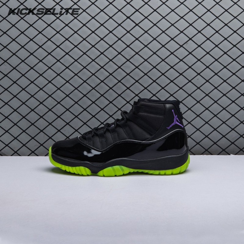 Air Jordan 11 GS Black Barely Volt Men's