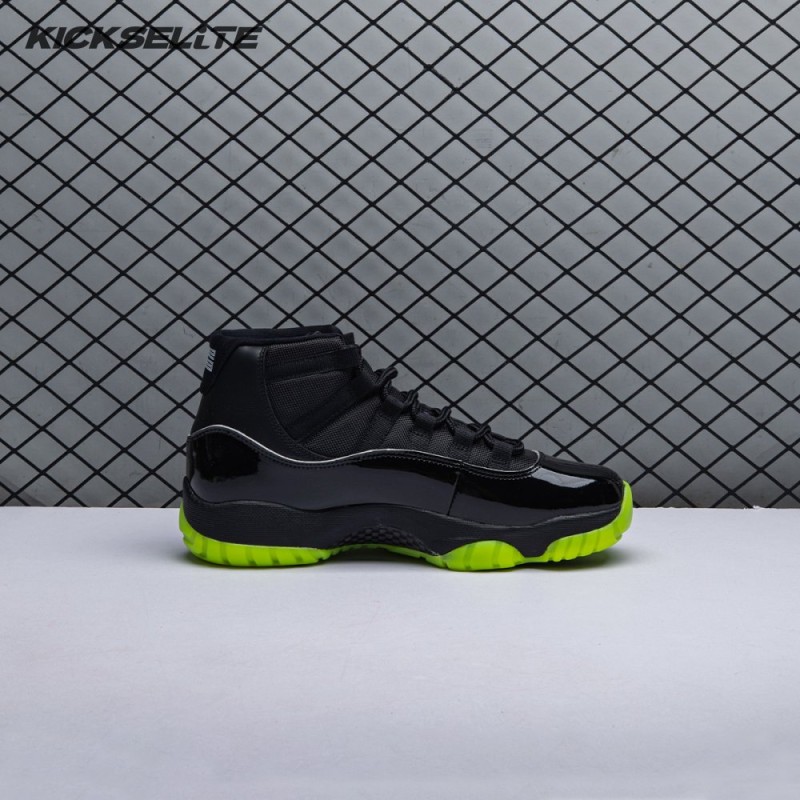 Air Jordan 11 GS Black Barely Volt Men's