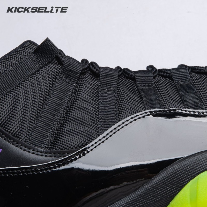 Air Jordan 11 GS Black Barely Volt Men's