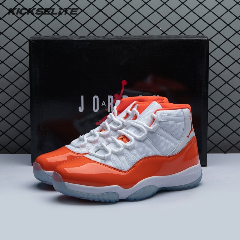 Air Jordan 11 Retro High 72-10 White Orange Men's