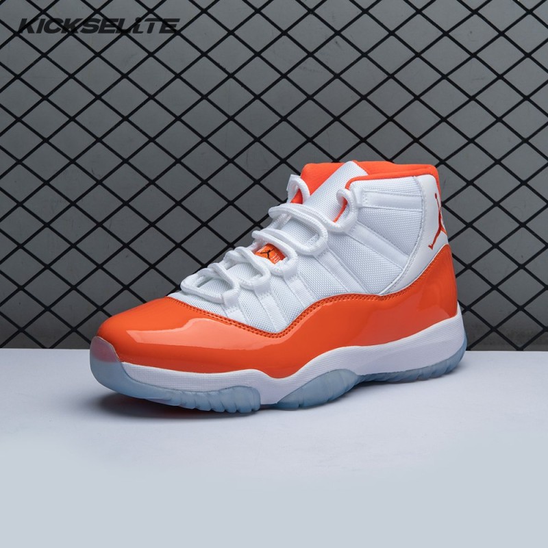 Air Jordan 11 Retro High 72-10 White Orange Men's