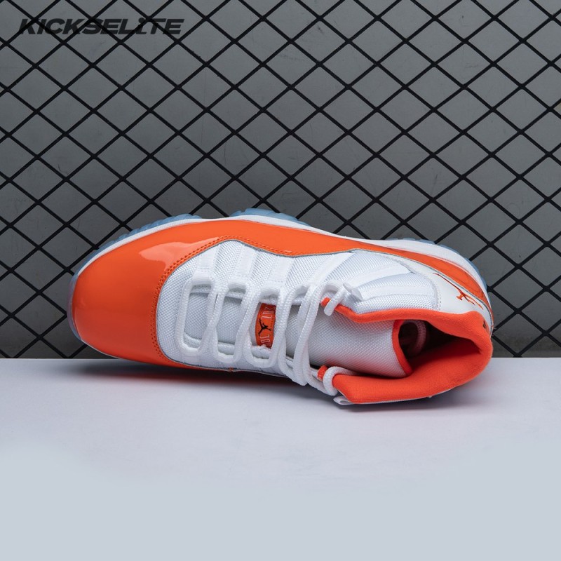 Air Jordan 11 Retro High 72-10 White Orange Men's