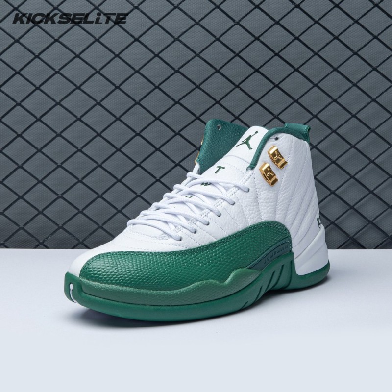 Air Jordan 12 White Green Men's