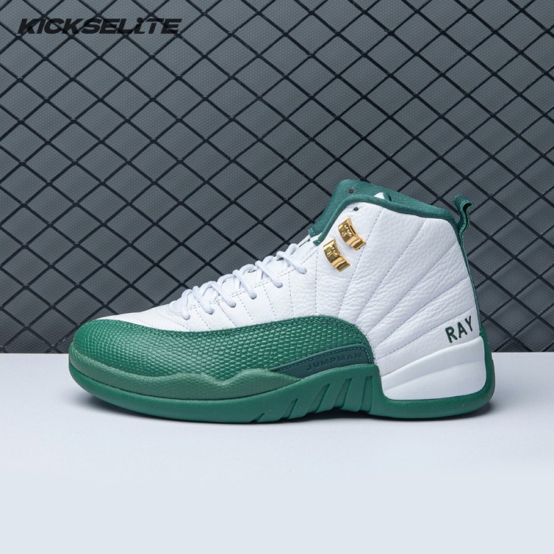 Air Jordan 12 White Green Men's