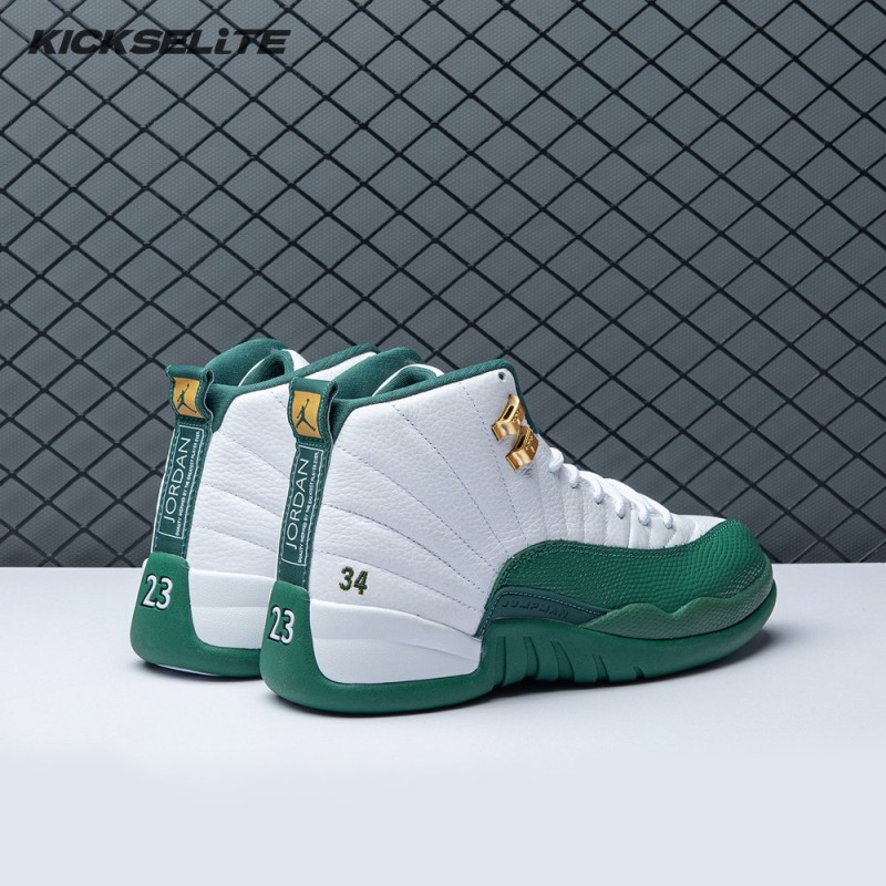 Air Jordan 12 White Green Men's