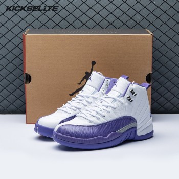 Air Jordan 12 White Purple Men's