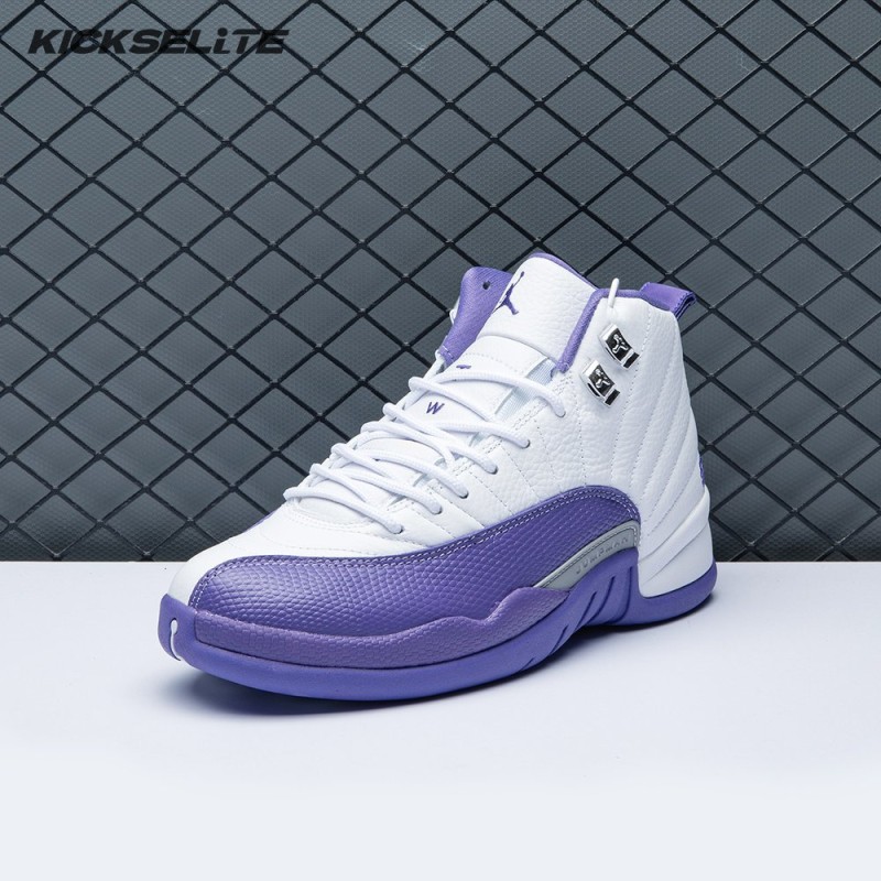 Air Jordan 12 White Purple Men's