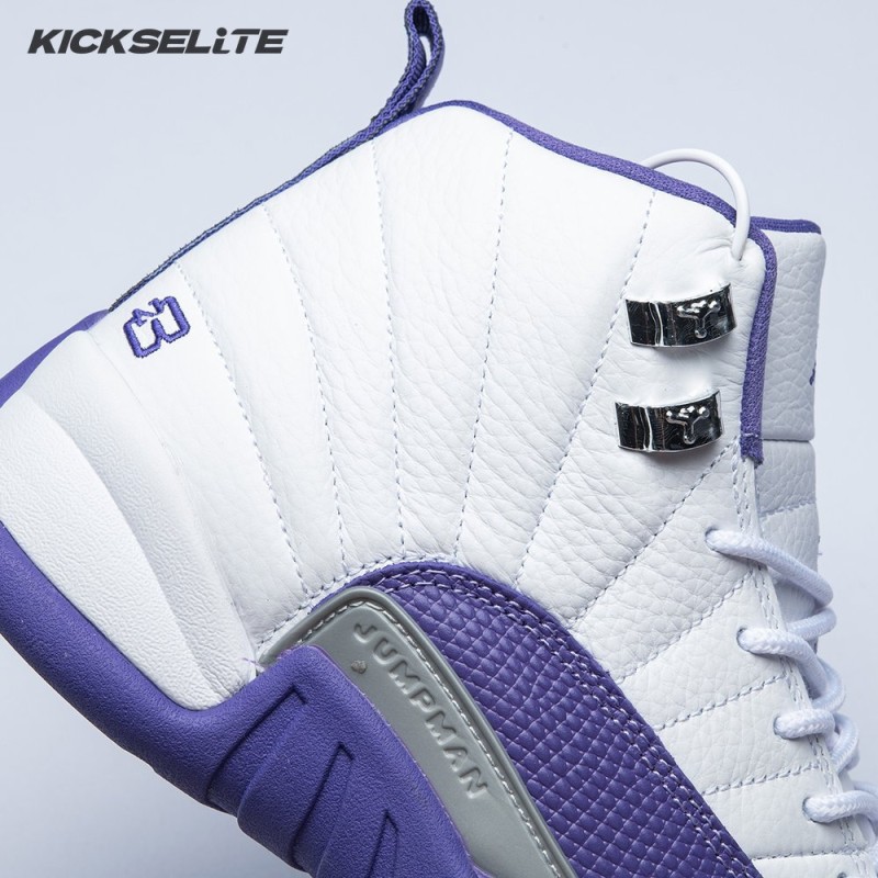 Air Jordan 12 White Purple Men's