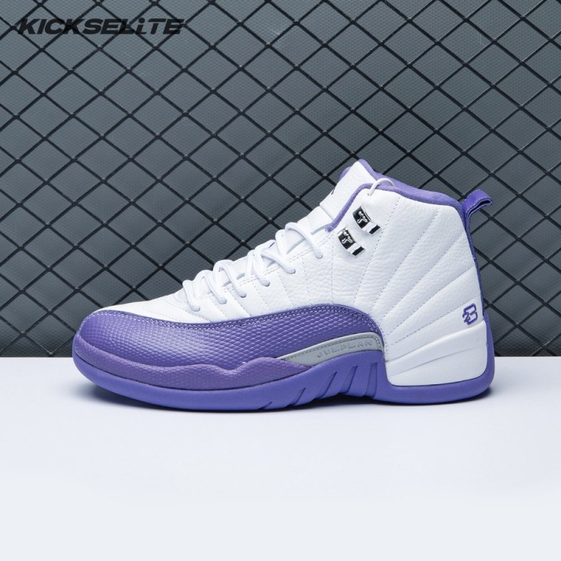 Air Jordan 12 White Purple Men's