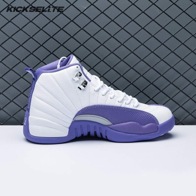 Air Jordan 12 White Purple Men's