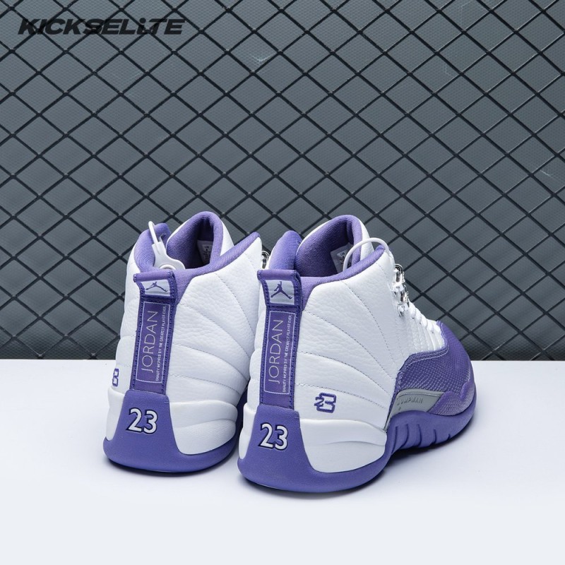 Air Jordan 12 White Purple Men's