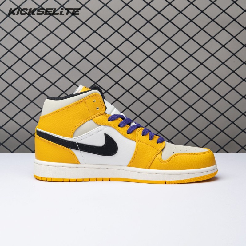 Air Jordan 1 Mid SE Lakers 852542-700 Unisex