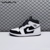 Air Jordan 1 Mid White Black Unisex