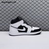 Air Jordan 1 Mid White Black Unisex