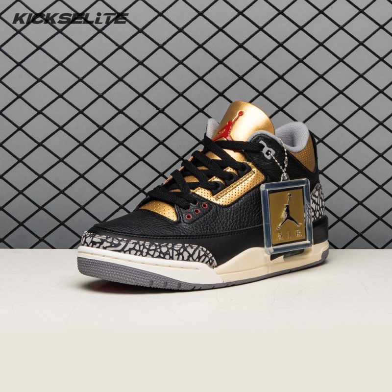Air Jordan 3 Black Gold Men's