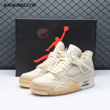Air Jordan 4 RERO x Off-White AJ4 OW Sail Unisex