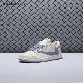 Travis Scott X Fragment Design X Air Jordan 1 Low OG SP DIY1688-007 Unisex
