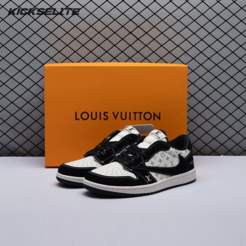 Travis Scott x Fragment Design x Air Jordan 1 Low OG SP Black Off White Grey LX1988-200 Unisex