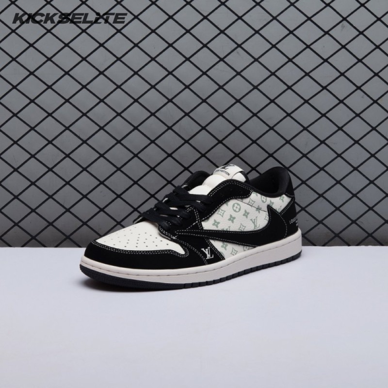 Travis Scott x Fragment Design x Air Jordan 1 Low OG SP Black Off White Grey LX1988-200 Unisex