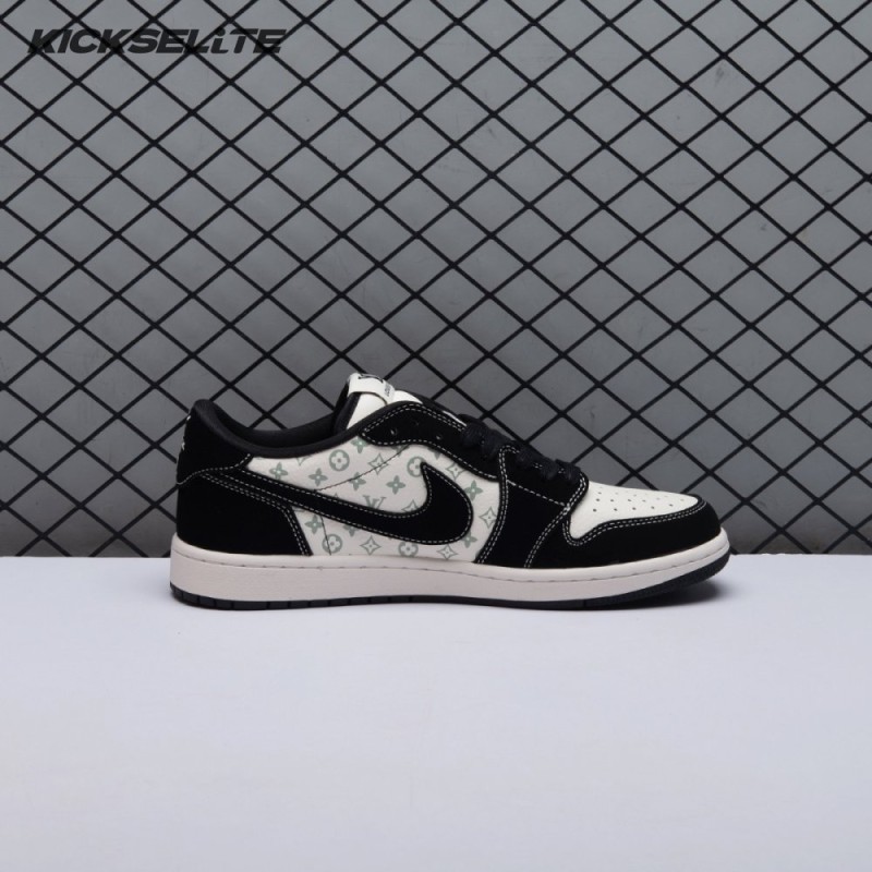 Travis Scott x Fragment Design x Air Jordan 1 Low OG SP Black Off White Grey LX1988-200 Unisex