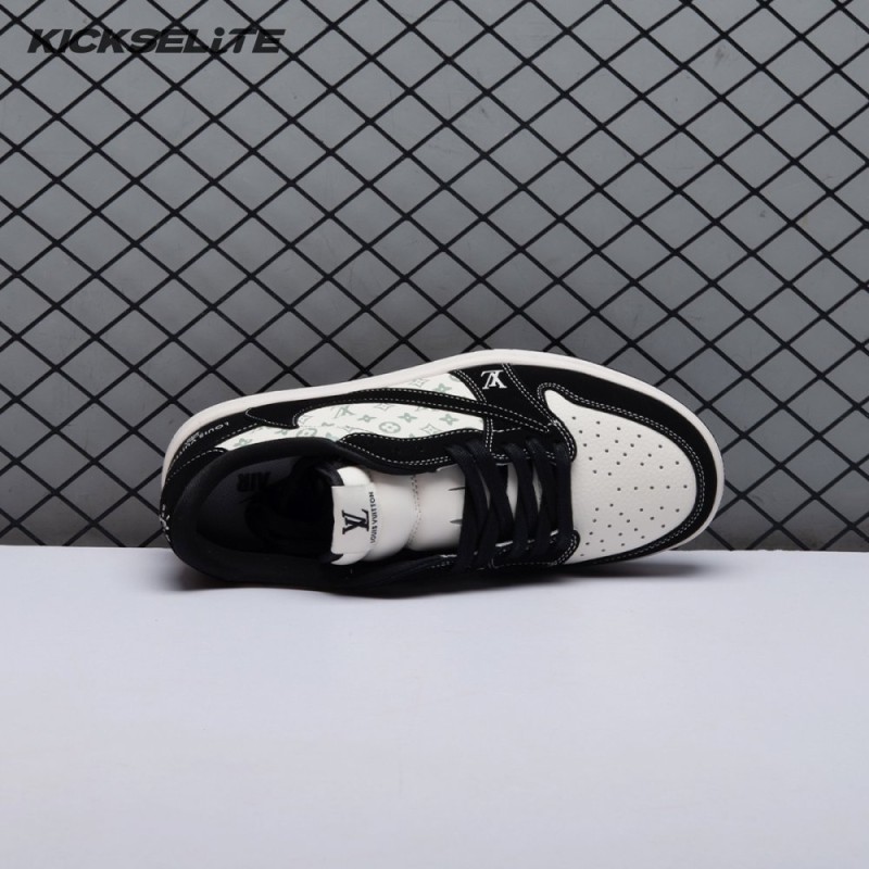 Travis Scott x Fragment Design x Air Jordan 1 Low OG SP Black Off White Grey LX1988-200 Unisex