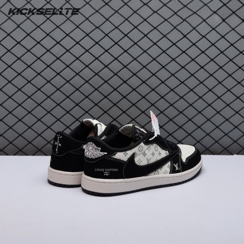 Travis Scott x Fragment Design x Air Jordan 1 Low OG SP Black Off White Grey LX1988-200 Unisex