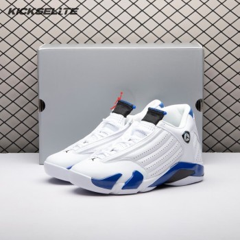 Jordan 14 Retro White Hyper Royal 487471-104 Men's