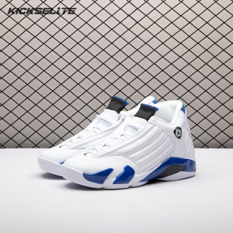 Jordan 14 Retro White Hyper Royal 487471-104 Men's