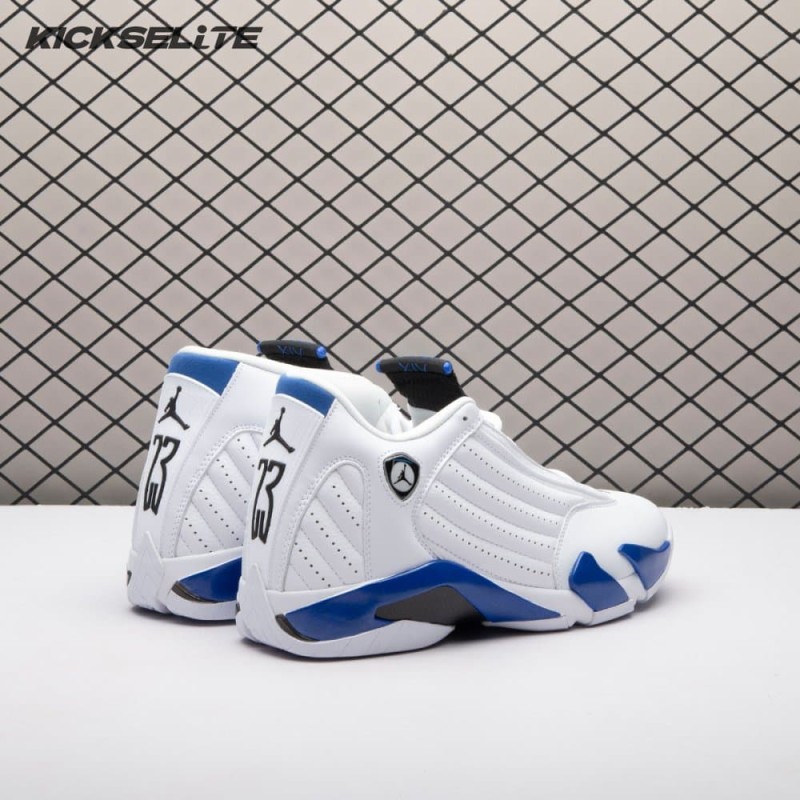 Jordan 14 Retro White Hyper Royal 487471-104 Men's