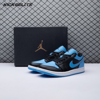Jordan 1 Low Black University Blue 553558-041 Unisex