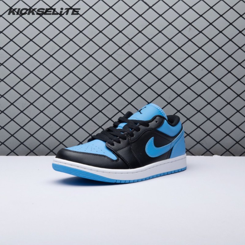 Jordan 1 Low Black University Blue 553558-041 Unisex