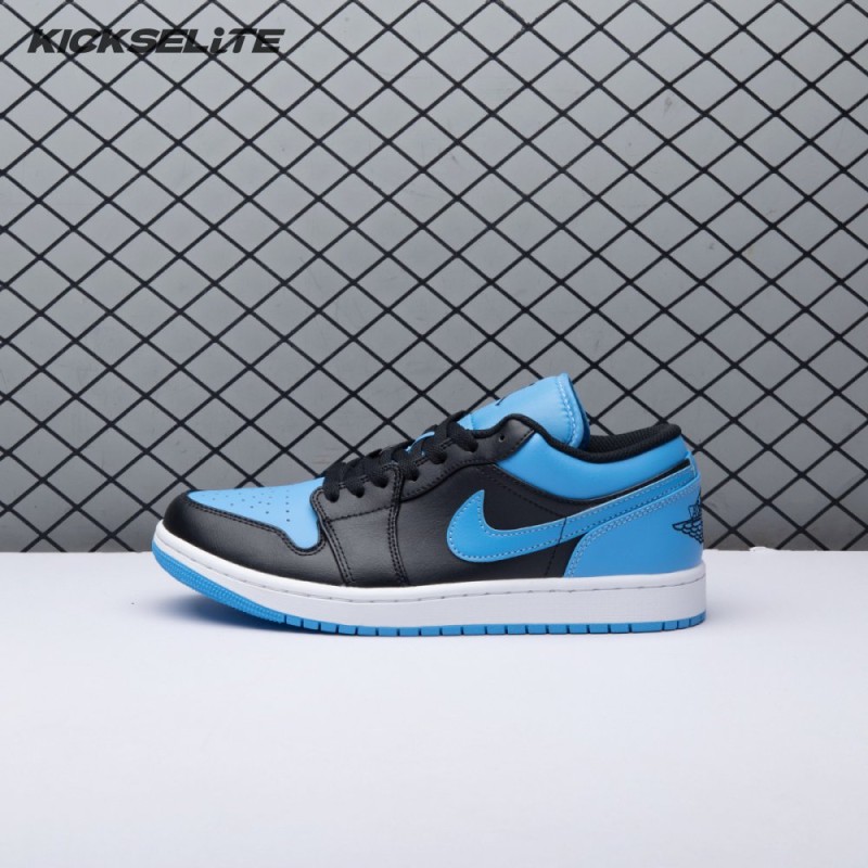 Jordan 1 Low Black University Blue 553558-041 Unisex