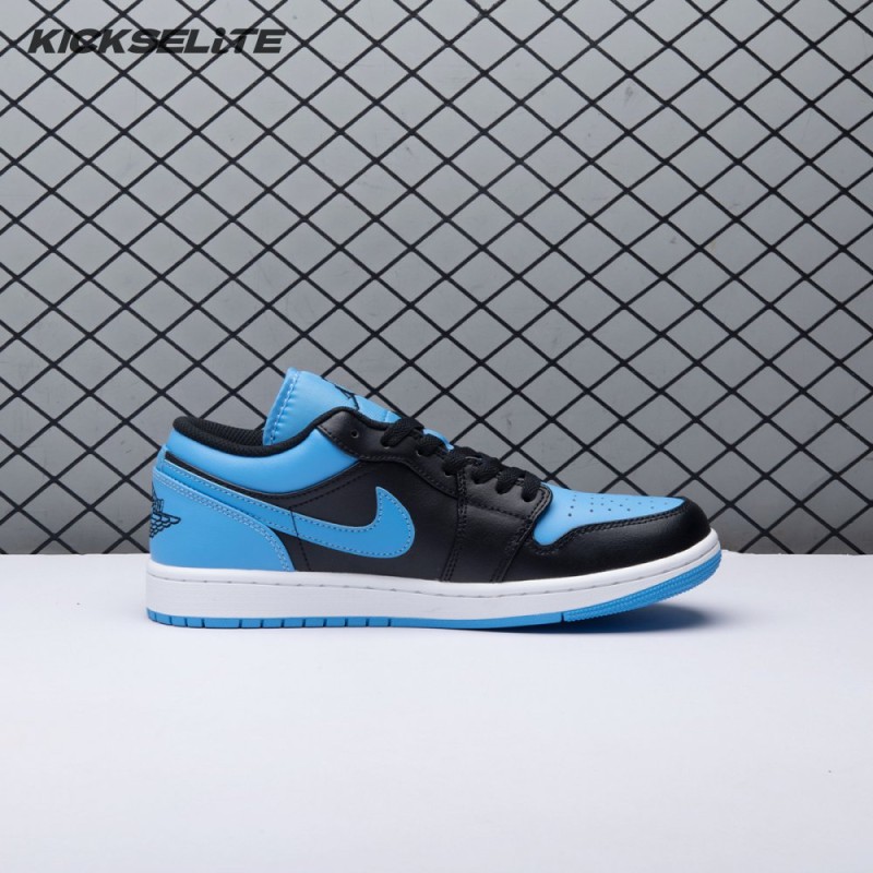 Jordan 1 Low Black University Blue 553558-041 Unisex
