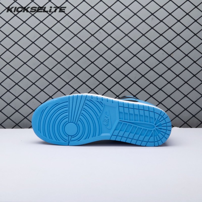 Jordan 1 Low Black University Blue 553558-041 Unisex