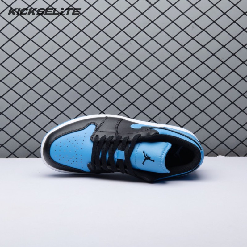 Jordan 1 Low Black University Blue 553558-041 Unisex