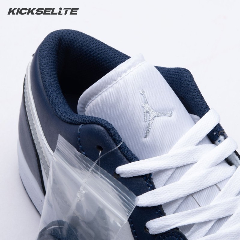 Jordan 1 Low Wolf Grey Midnight Navy 553558-141 Unisex