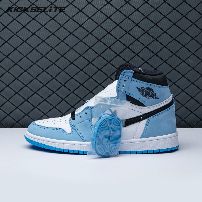 Jordan 1 Retro High White University Blue Black Unisex